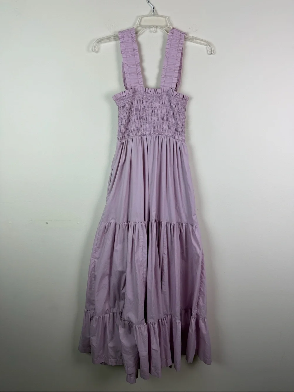 Abercrombie & Fitch Smocked Bodice Easy Maxi Dress in Lavender Size S